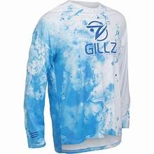 Gillz Contender Series Long Sleeve UV Power Blue Spray LG